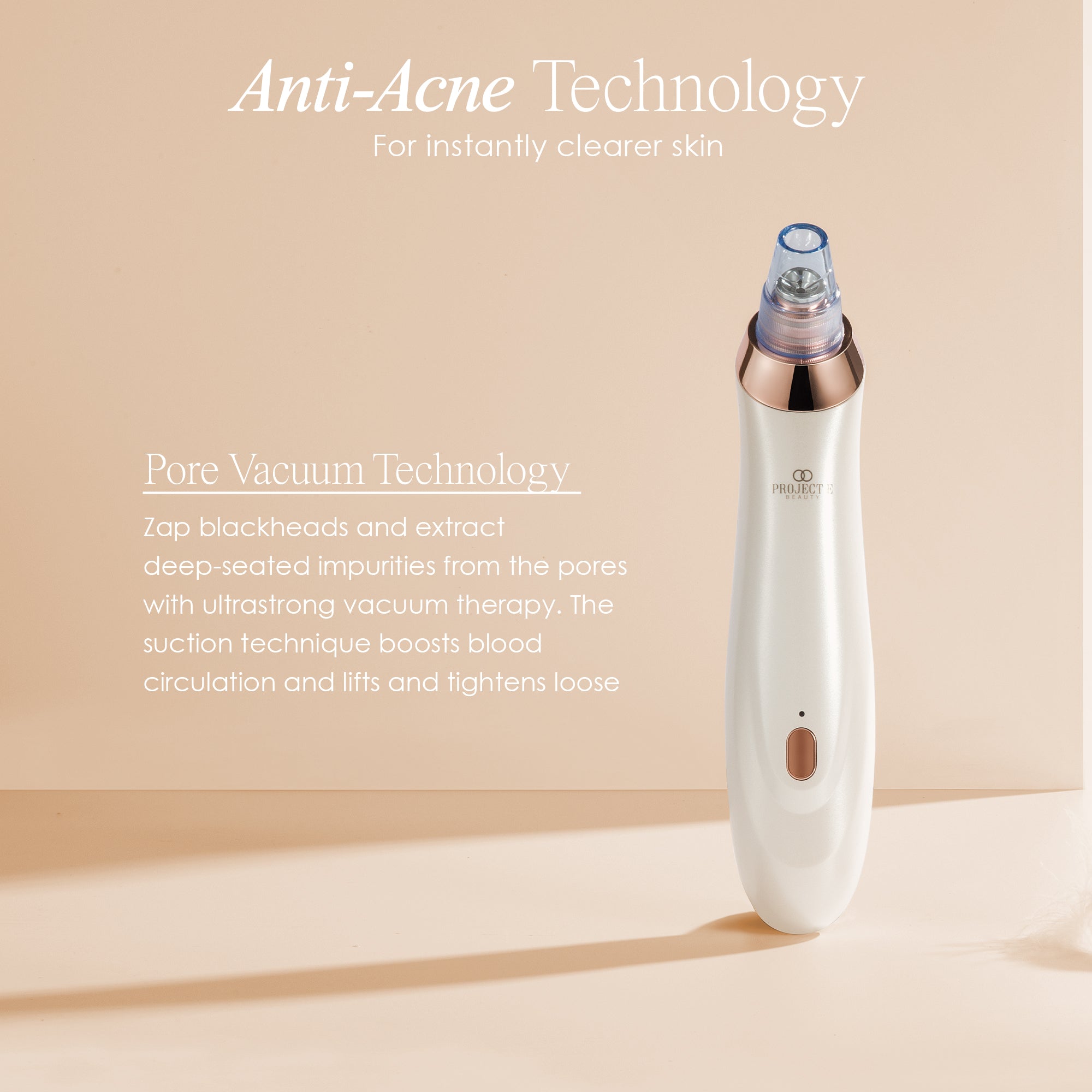 Vana vacuum blackhead remover describing how pore vacuum technology works to unclog pores